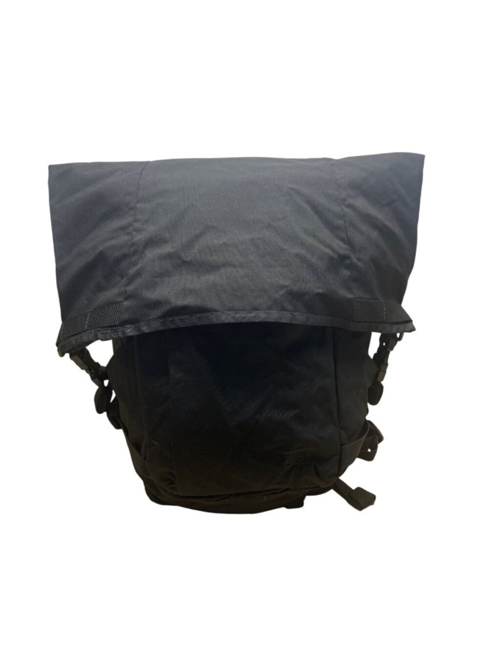 Attitude Unisex Black Nylon Padded Adjustable Straps RollTop Zip Around Backpack
